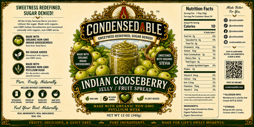 CONDENSEDABLE™ Indian Gooseberry (Amla) Jelly / Fruit Spread (In Glass Jar)