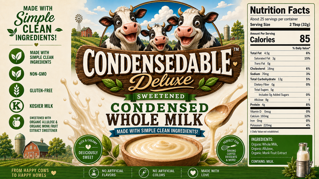 CONDENSEDABLE™ Deluxe Sweetened Condensed Whole Milk 14oz (In Glass Jar)
