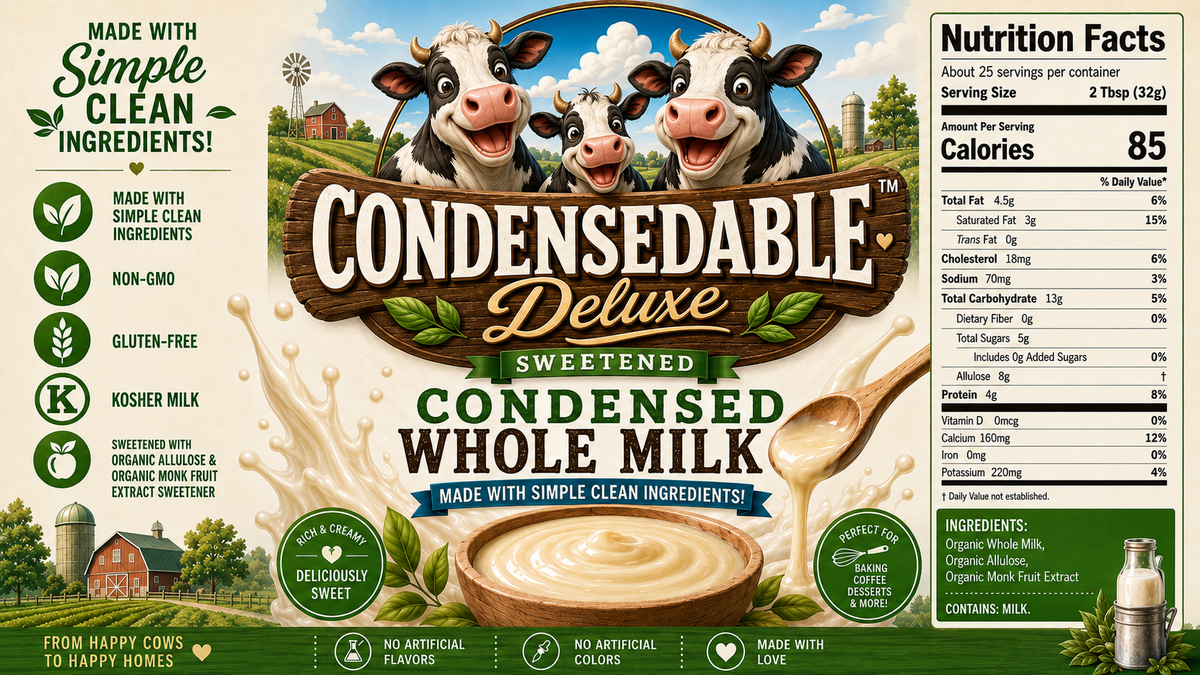 CONDENSEDABLE™ Deluxe Sweetened Condensed Whole Milk 14oz (In Glass Jar)