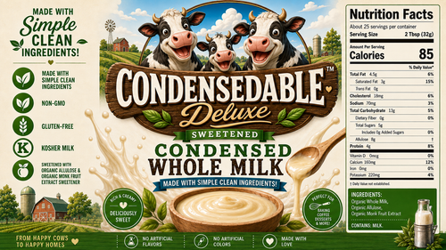 CONDENSEDABLE™ Deluxe Sweetened Condensed Whole Milk 14oz (In Glass Jar)