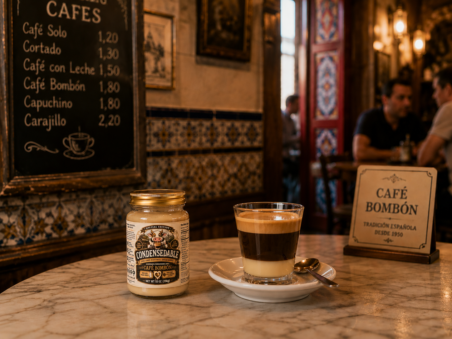 Condensedable™ Sweetened Condensed Café Bombón Milk | Special Edition | (In Glass Jar)