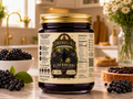 CONDENSEDABLE™ Elderberry Jelly / Fruit Spread | No Sugar Added | Plant-Based | (In Glass Jar)