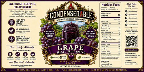 CONDENSEDABLE™ Grape Jelly / Fruit Spread (In Glass Jar)