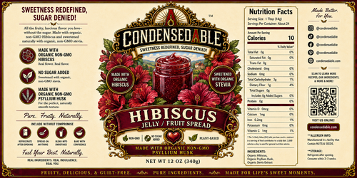 CONDENSEDABLE™ Hibiscus Jelly / Fruit Spread (In Glass Jar)