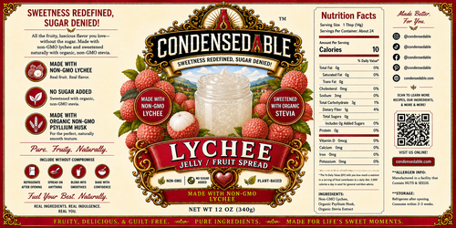 CONDENSEDABLE™ Lychee Jelly / Fruit Spread (In Glass Jar)