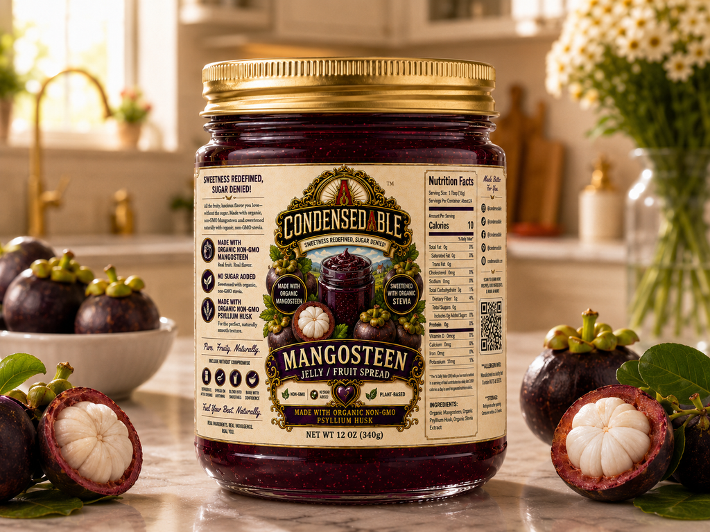 CONDENSEDABLE™ Mangosteen Jelly / Fruit Spread (In Glass Jar)