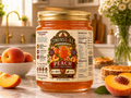 CONDENSEDABLE™ Peach Jelly / Fruit Spread | No Sugar Added | Plant-Based | (In Glass Jar)