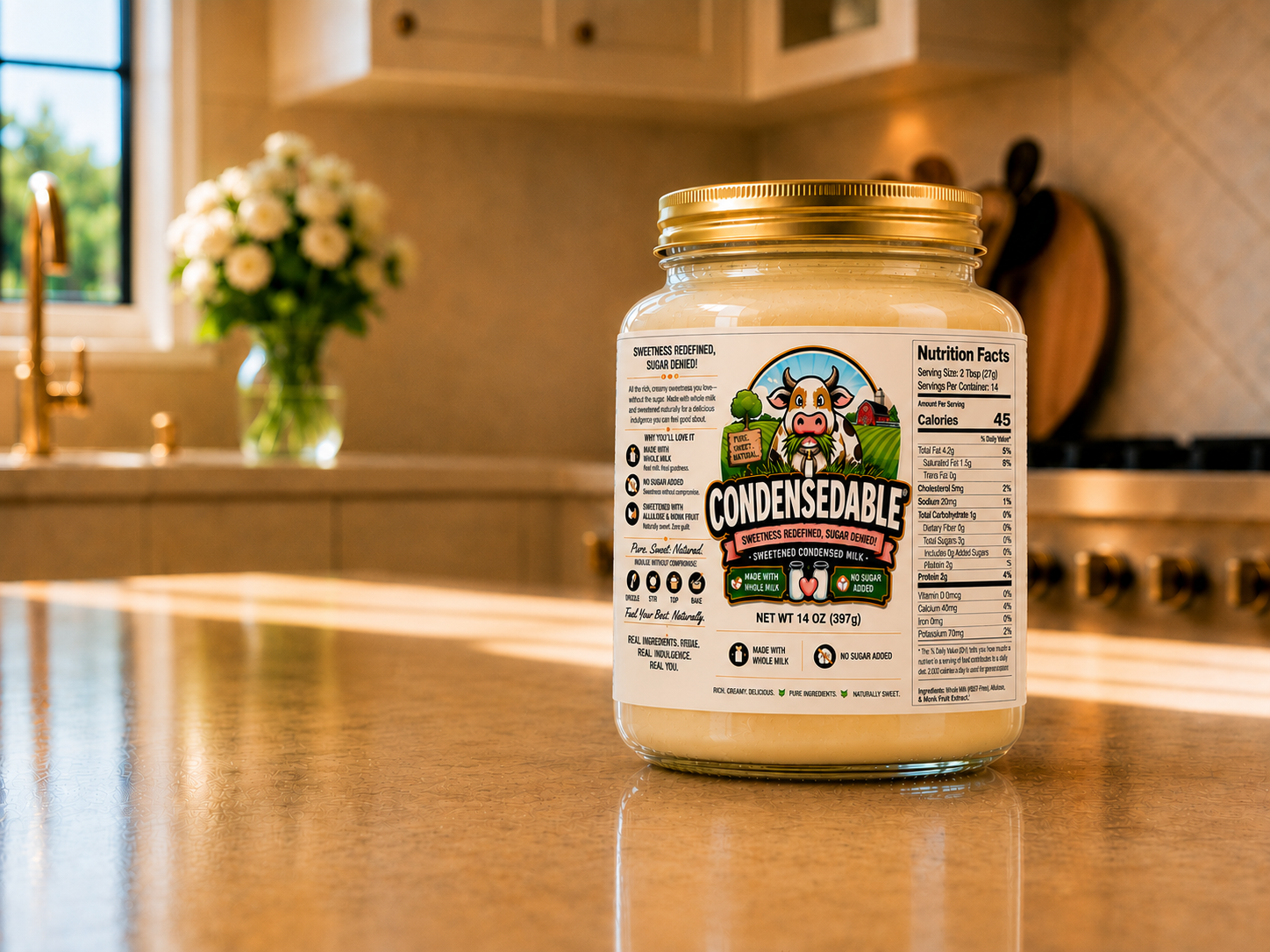 Condensedable™ Sweetened Condensed Whole Milk (In Glass Jar)