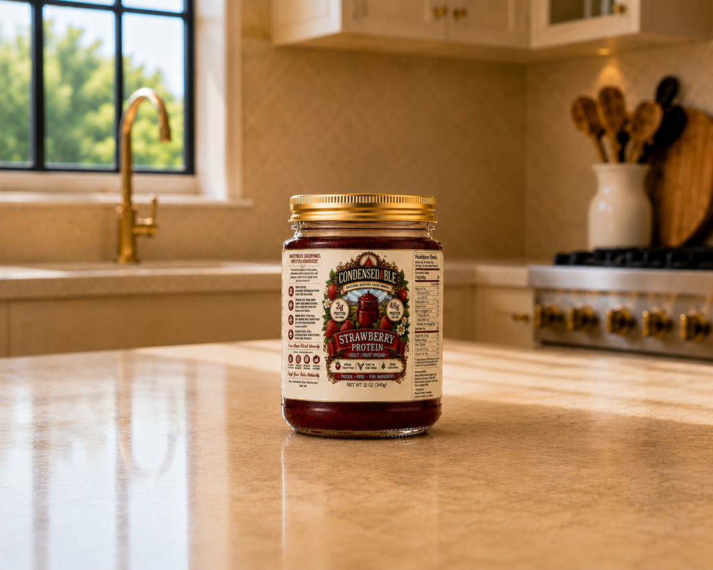 CONDENSEDABLE™ Strawberry Protein Jelly / Fruit Spread (In Glass Jar)