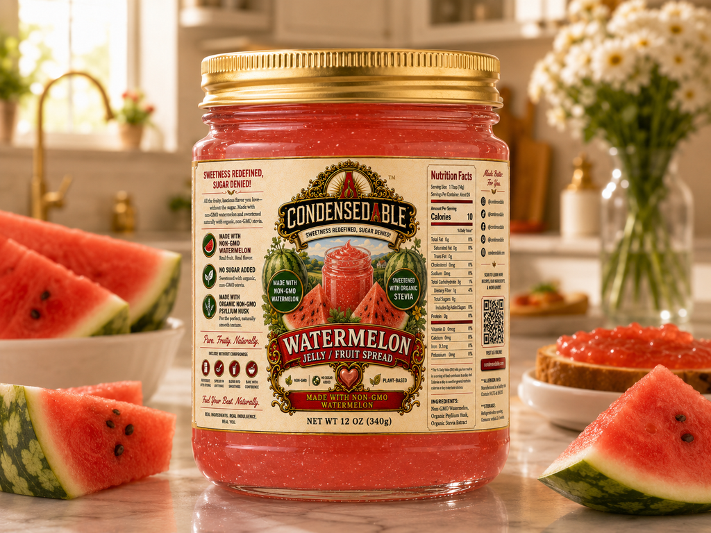CONDENSEDABLE™ Watermelon Jelly / Fruit Spread (In Glass Jar)