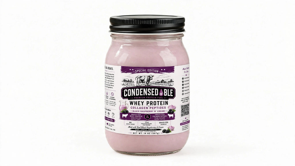 CONDENSEDABLE™ Special Edition Black Raspberry N’ Cream 14oz. (In Glass Jar)