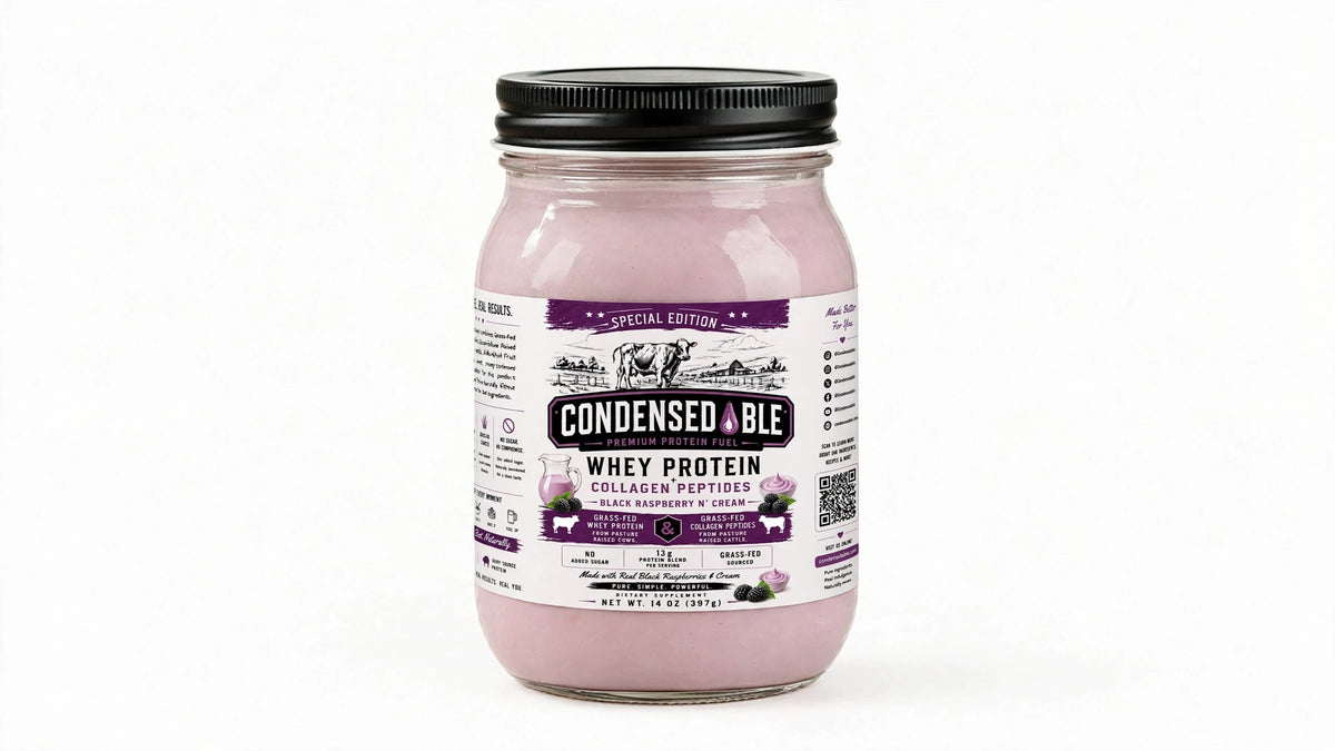 CONDENSEDABLE™ Special Edition Black Raspberry N’ Cream 14oz. (In Glass Jar)