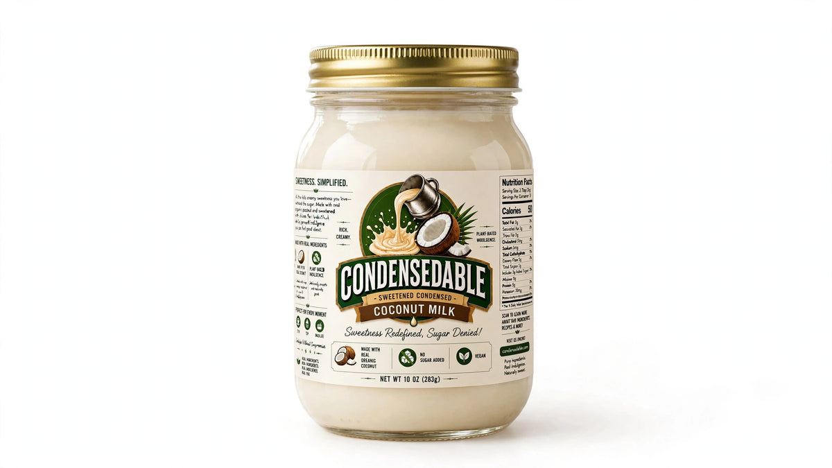 Condensedable™ Sweetened Condensed Coconut Milk 10oz. (In Glass Jar)