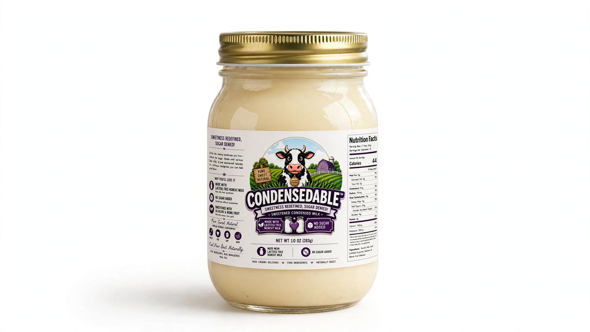 Condensedable™ Sweetened Condensed Lactose-Free NonFat Milk 10oz. (In Glass Jar)