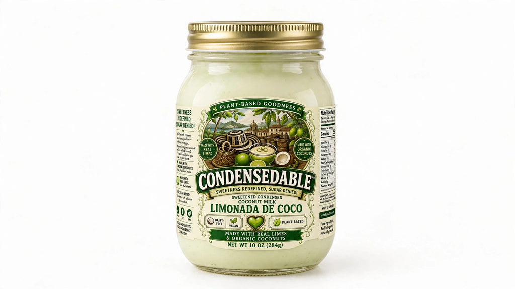 Condensedable™ Sweetened Condensed Limonada de Coco Coconut Milk 10oz. | Special Edition | (In Glass Jar)