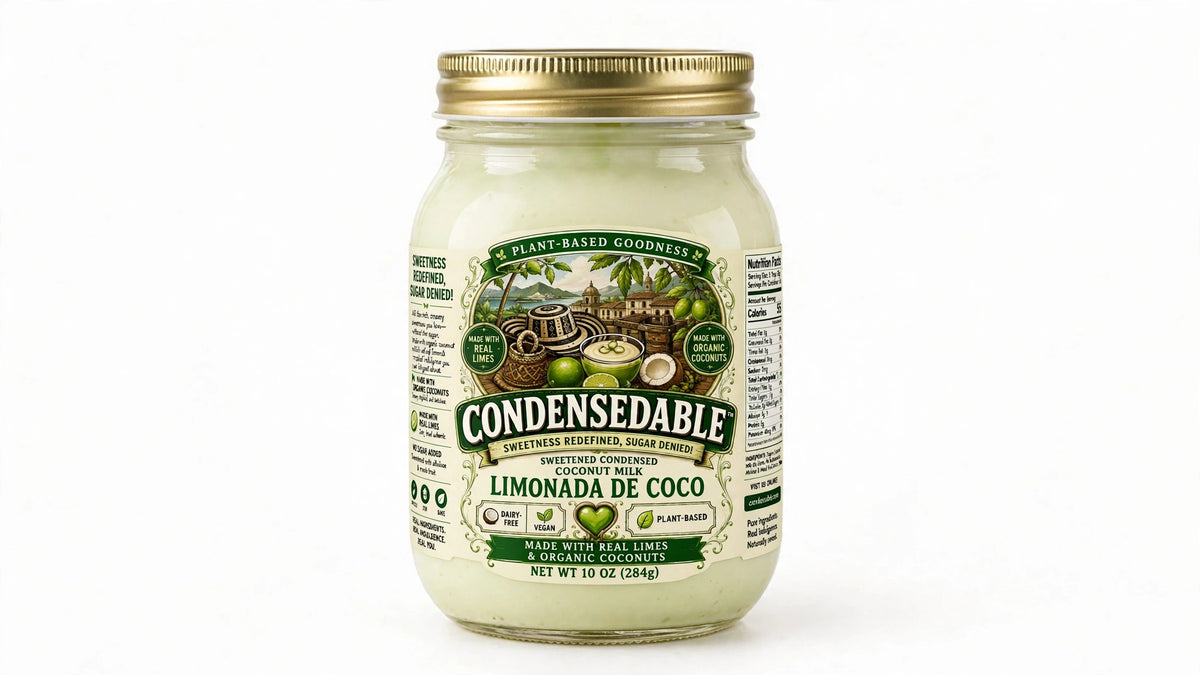 Condensedable™ Sweetened Condensed Limonada de Coco Coconut Milk 10oz. | Special Edition | (In Glass Jar)