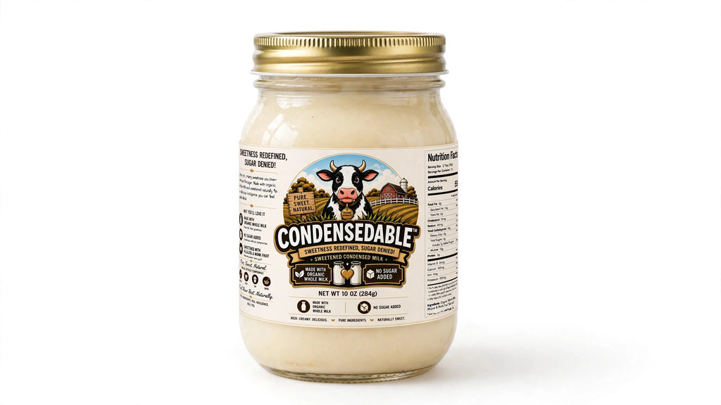 Condensedable™ Sweetened Condensed Milk – Organic Whole Milk 10oz. (In Glass Jar)