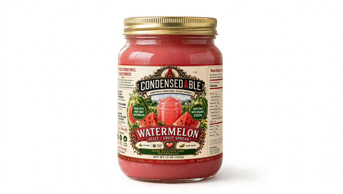 CONDENSEDABLE™ Watermelon Jelly / Fruit Spread 12oz. (In Glass Jar)