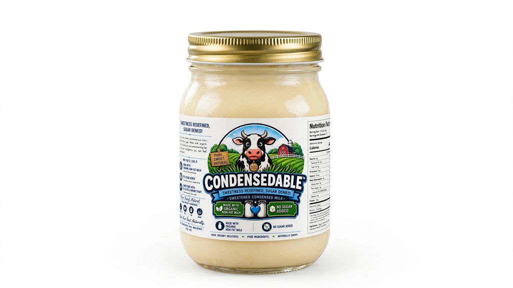 Condensedable™ Sweetened Condensed Milk - Organic Non-Fat Milk 10oz. (In Glass Jar)