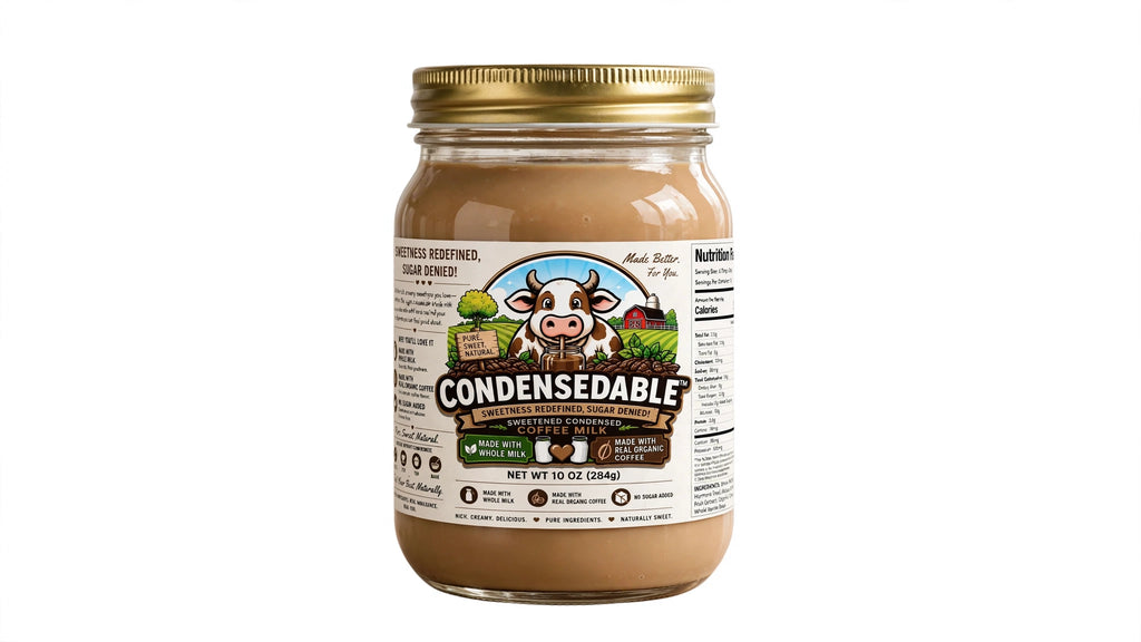 Condensedable™ Sweetened Condensed Coffee Milk 10oz. (In Glass Jar)