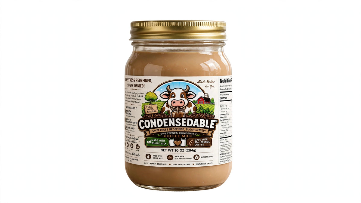 Condensedable™ Sweetened Condensed Coffee Milk 10oz. (In Glass Jar)