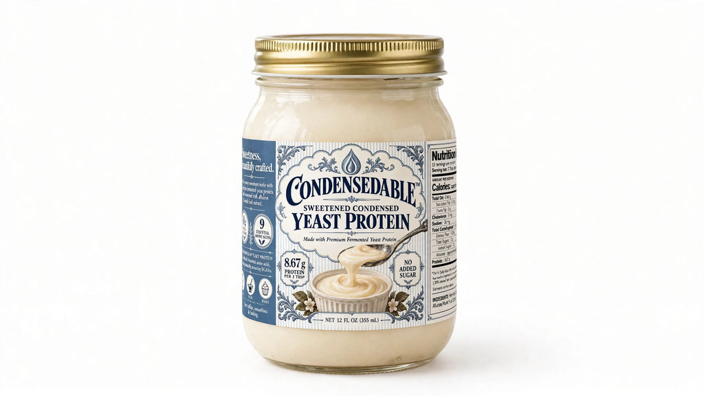 CONDENSEDABLE™ Sweetened Condensed Yeast Protein 12oz. (In Glass Jar)