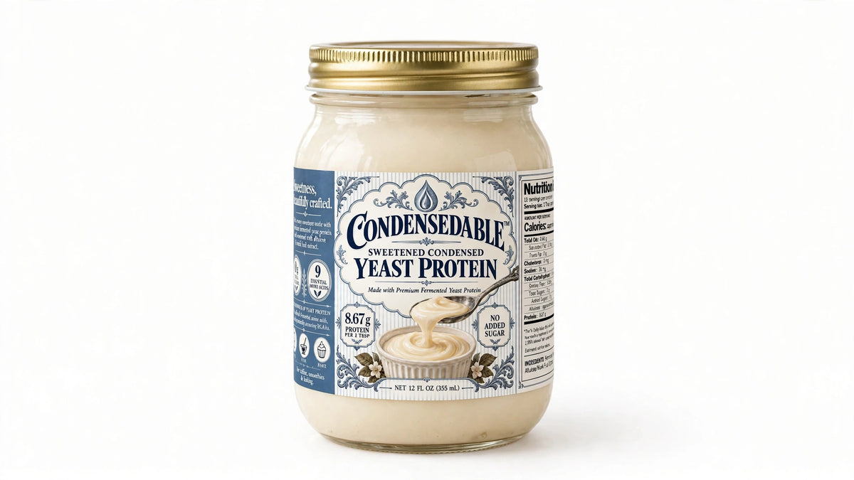 CONDENSEDABLE™ Sweetened Condensed Yeast Protein 12oz. (In Glass Jar)