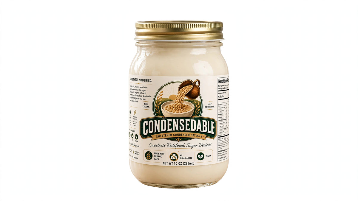 Condensedable™ Sweetened Condensed Oat Milk 10oz. (In Glass Jar)