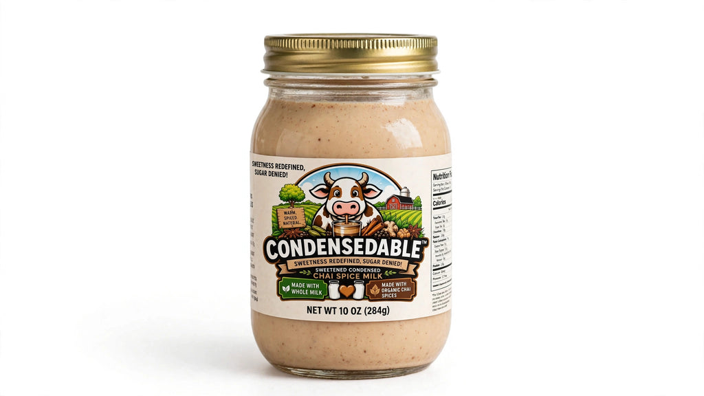 Condensedable™ Sweetened Condensed Chai Spice Milk 10oz. (In Glass Jar)