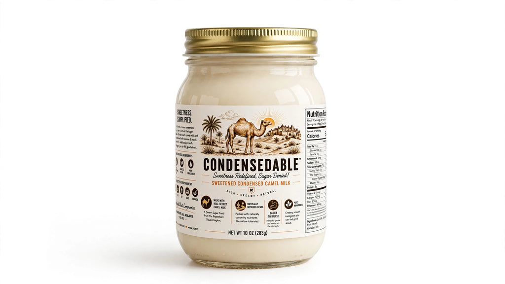 Condensedable™ Sweetened Condensed Camel Milk 10oz. (In Glass Jar)