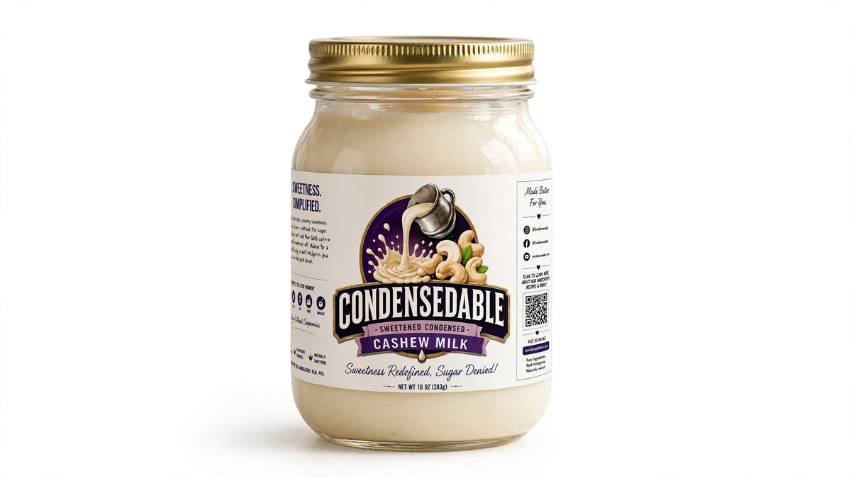 Condensedable™ Sweetened Condensed Cashew Milk 10oz. (In Glass Jar)