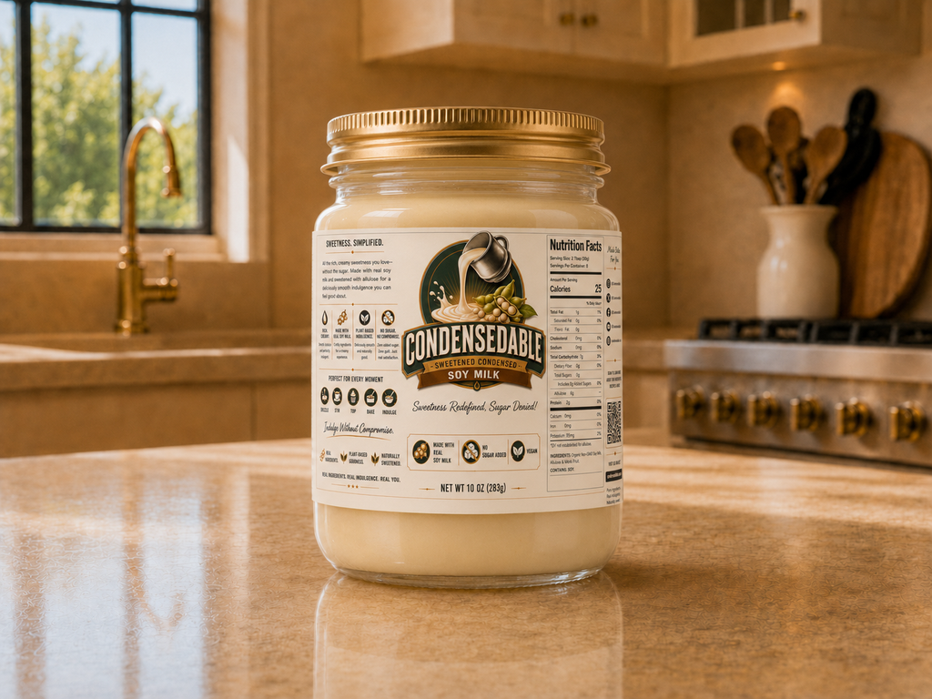 Condensedable™ Sweetened Condensed Soy Milk (In Glass Jar)