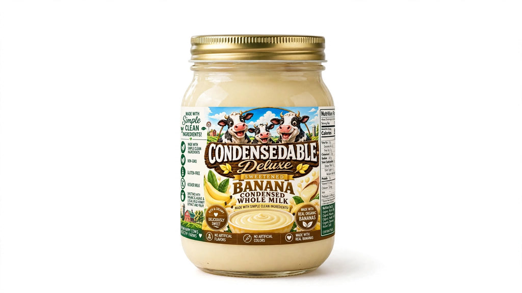 🍌 CONDENSEDABLE™ Deluxe Sweetened Banana Condensed Whole Milk 14oz (In Glass Jar)