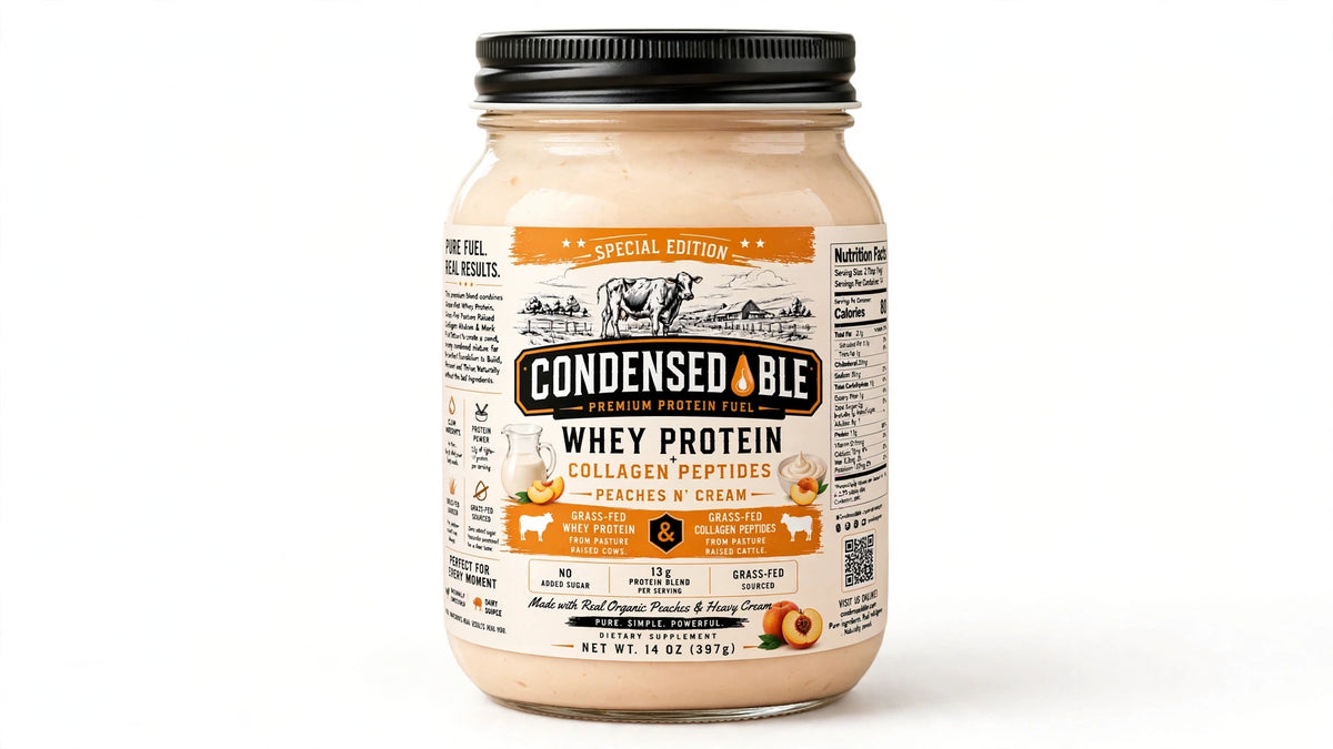 CONDENSEDABLE™ Special Edition Peaches N’ Cream 14oz. (In Glass Jar)