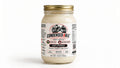 A jar of Condensed Able Unflavored Whey Protein powder with a gold metal lid and a white label, set against a plain white background.