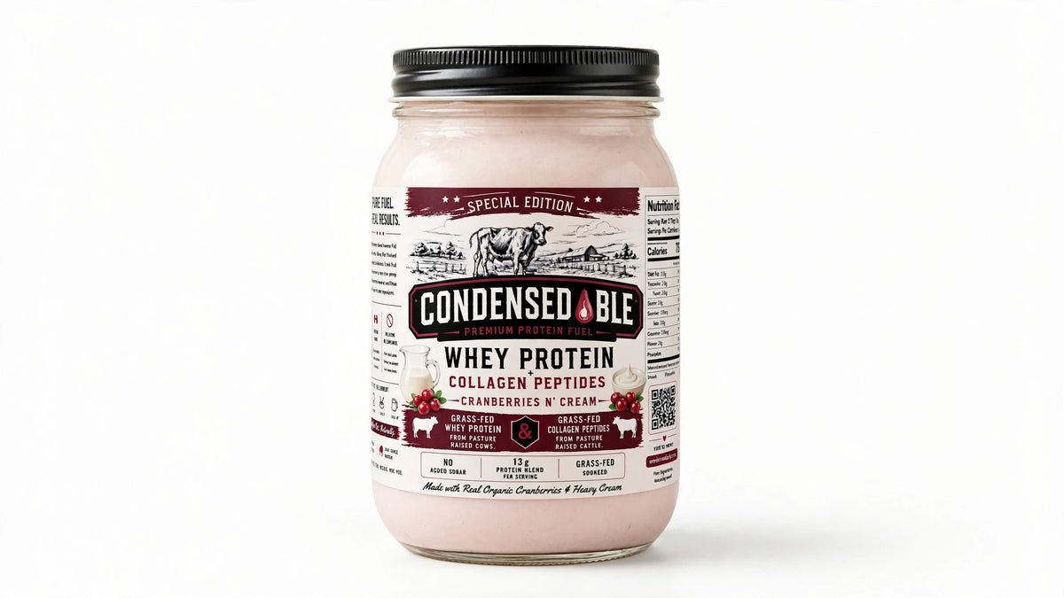 CONDENSEDABLE™ Special Edition Cranberries N’ Cream 14oz. (In Glass Jar)